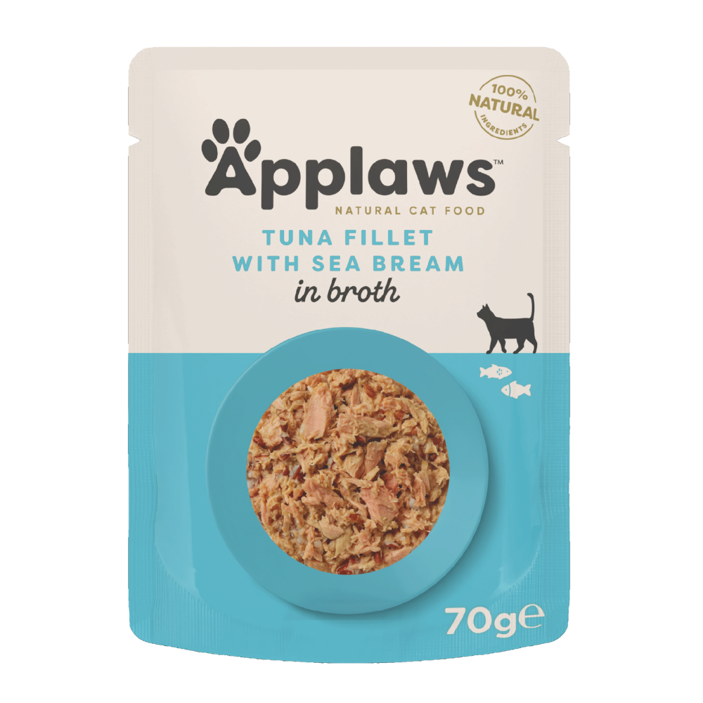 أبلاوز ظرف تونا سمك الدينيس مع الأرز للقطط 70غ